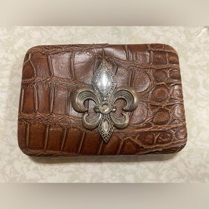 Brown Fleur De Lis Wallet